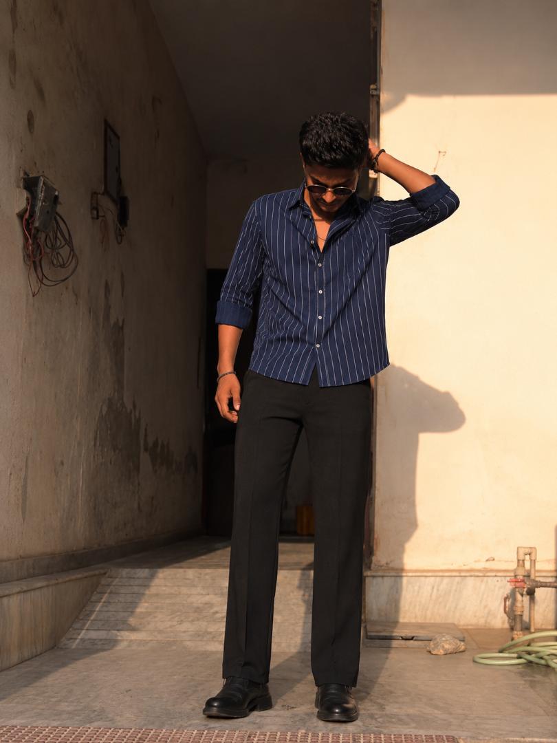 Midnight Stripe Drip | Effortlessly Premium Vibes