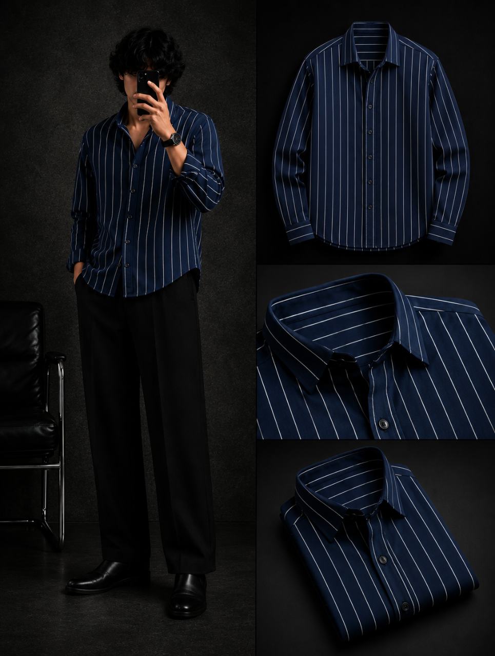 Midnight Stripe Drip | Effortlessly Premium Vibes