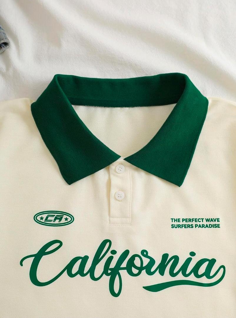 Retro Collar Polo T-Shirt