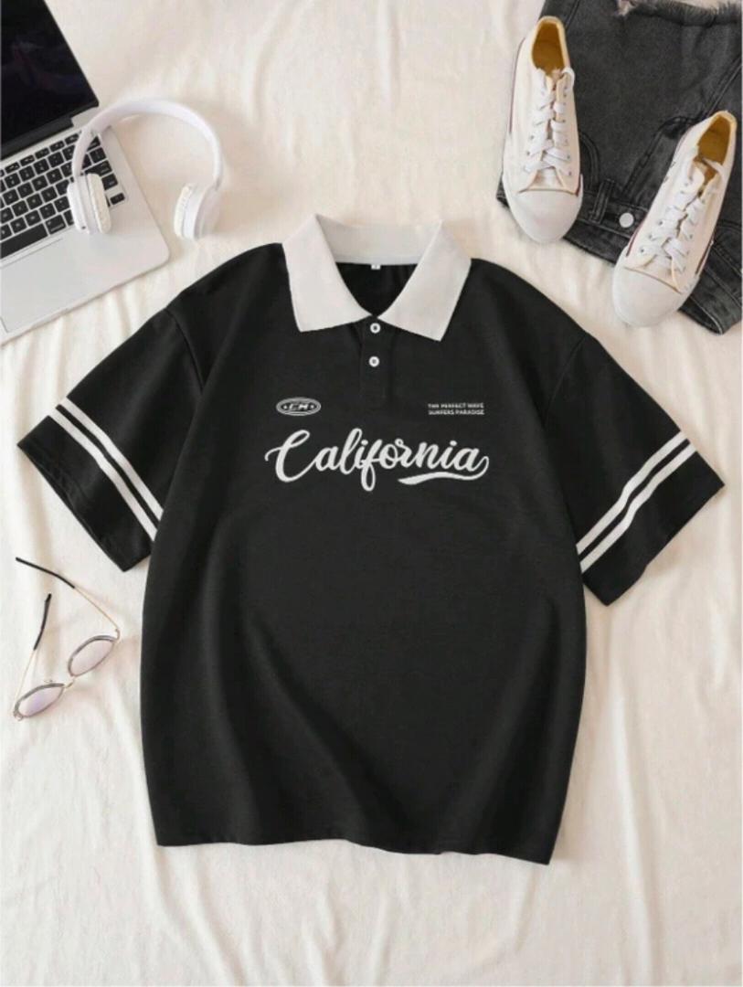 Retro Collar Polo T-Shirt